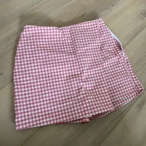 Hollister | pink Gingham skort